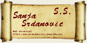 Sanja Srdanović vizit kartica